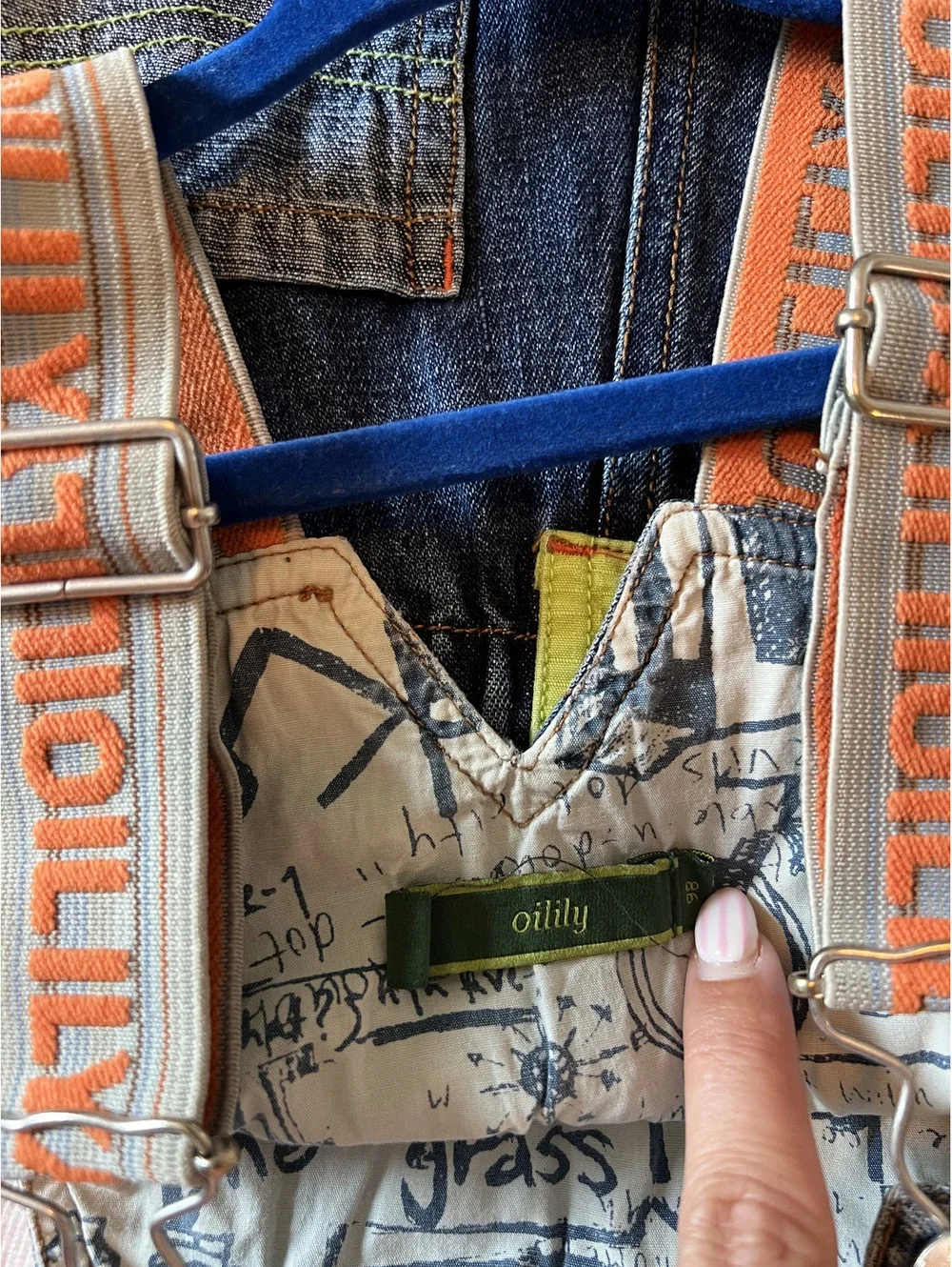 Oilily Boys Denim Pocket Accent Overalls